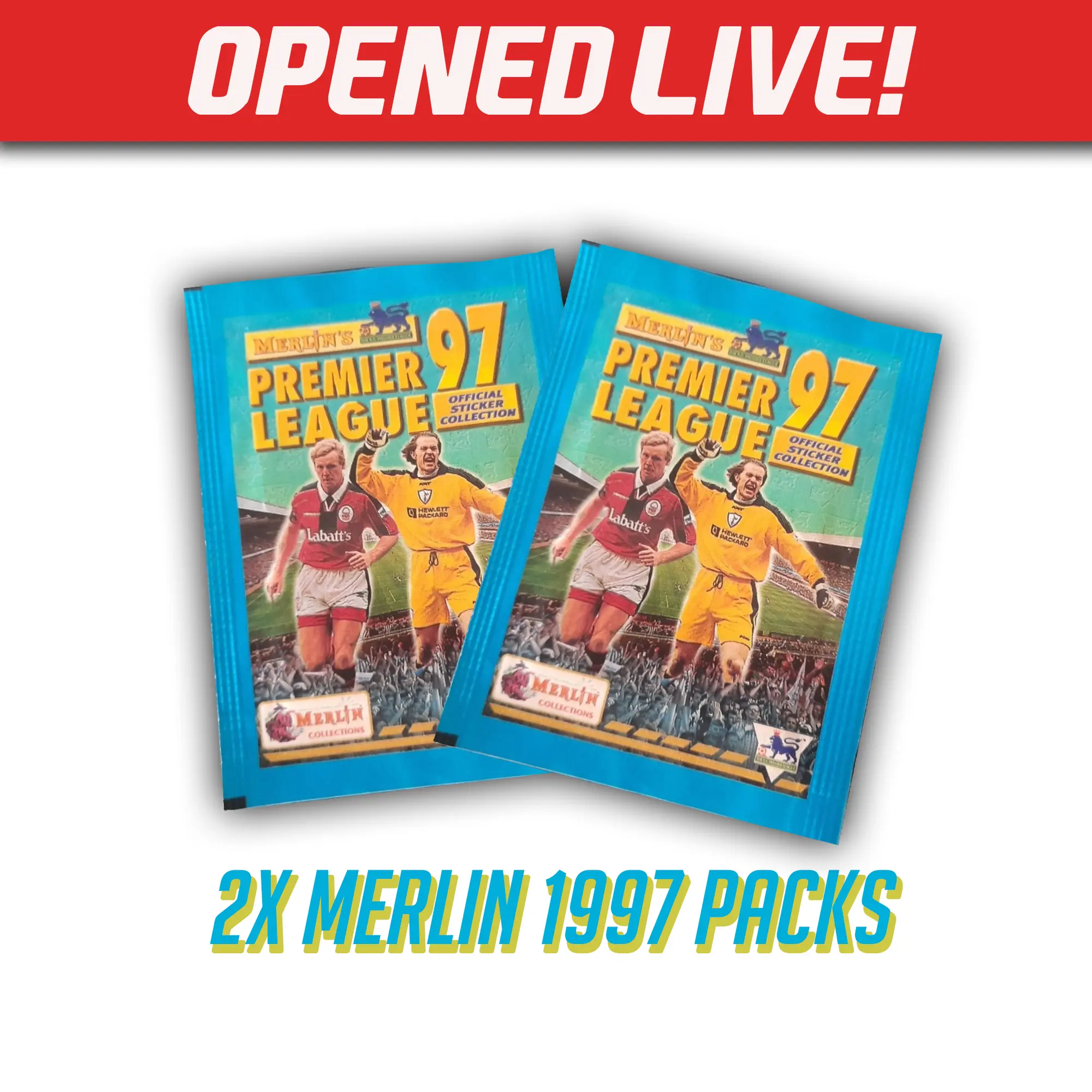 2x Merlin 1997 - Sealed Football Pack