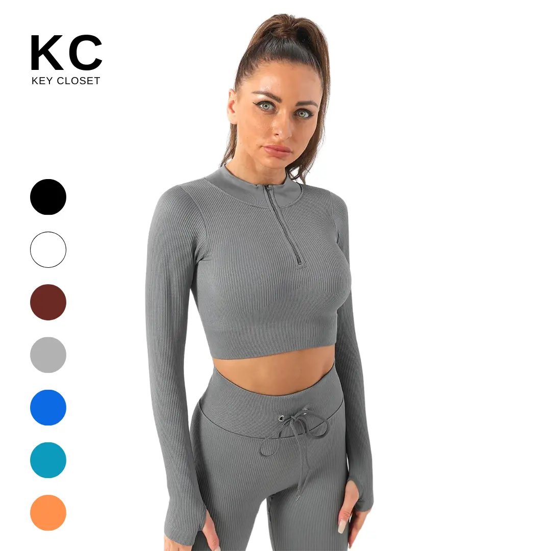Key Closet Ribbed Gym/Yoga/Stay-at-home full set, 7 colours