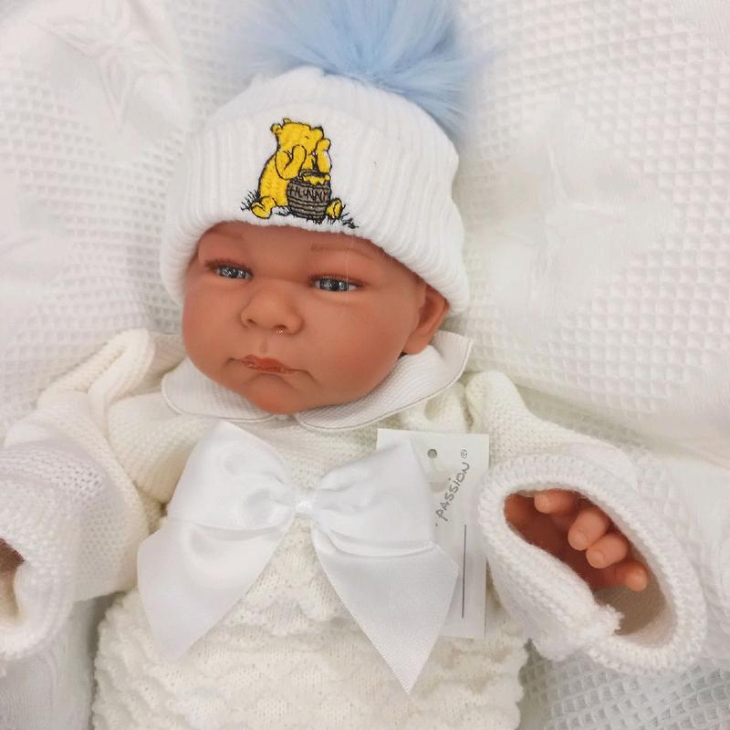 new item honey bear logo bennie hat newborn 1