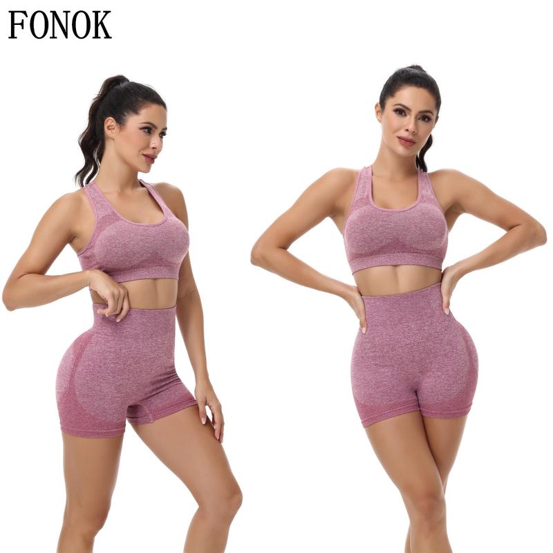 Product Introduction of Yoga Set Sports Underwear ,2025 New Outdoor Sports Sets，Women Running Quick Dry Fitness Tank Top with Chest Pad , Shorts 7
