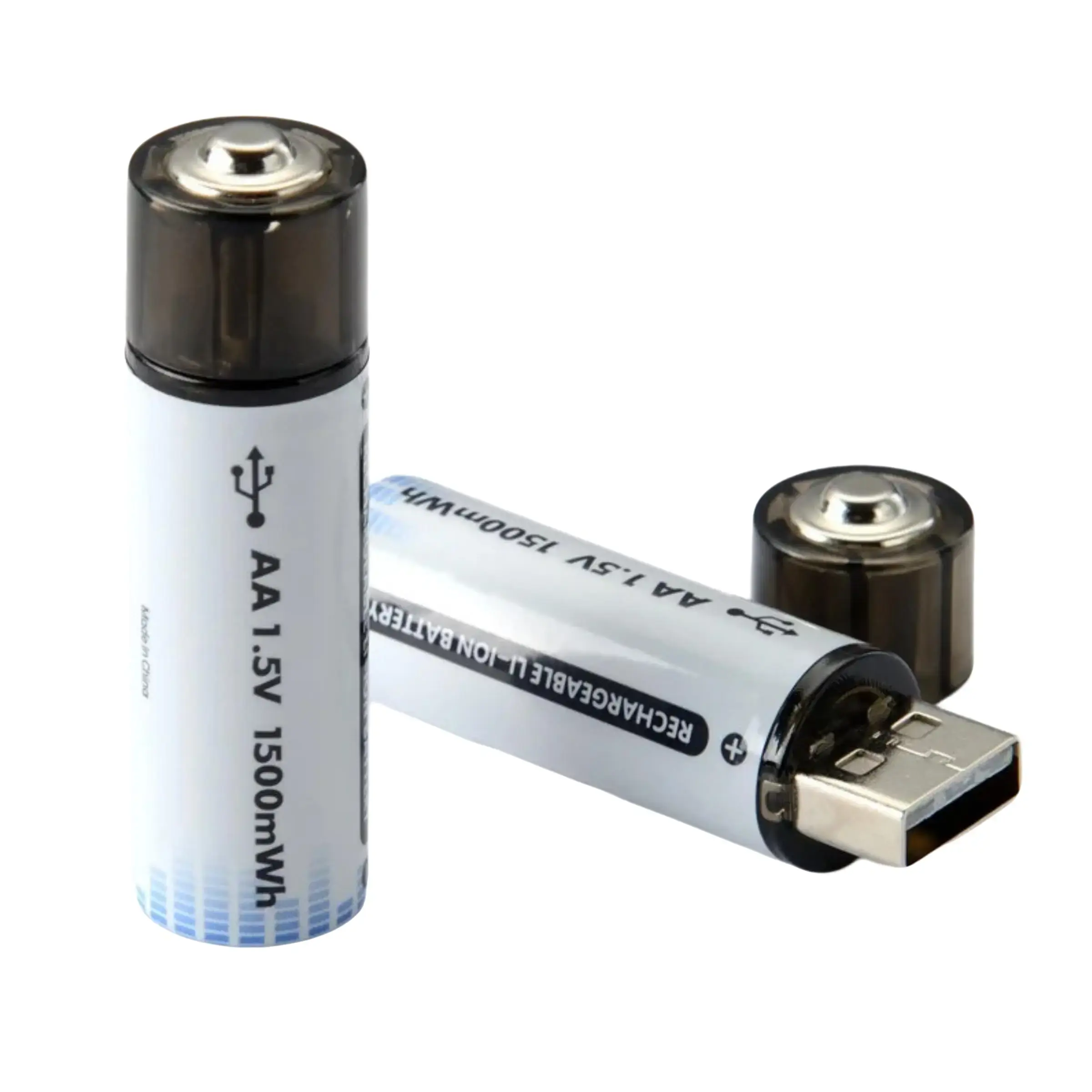 AA Batteries Pack of 2 Piles AA USB Rechargeable Batteries 1.5V 1500mWh AA Lithium-ion Cells, Easy USB Charging, Ideal for Toys & Remotes Accessories Digital Portable Devices Electronic Magnetic