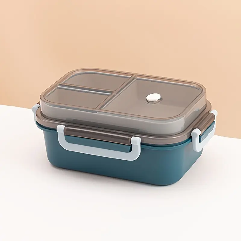 1pc Insulated Double-Layer Microwave Lunch Box - Spill-Proof and Mess-Free, Ample Space for Generous Portions - Includes Convenient Travel Spoon, Single Unit Package 2