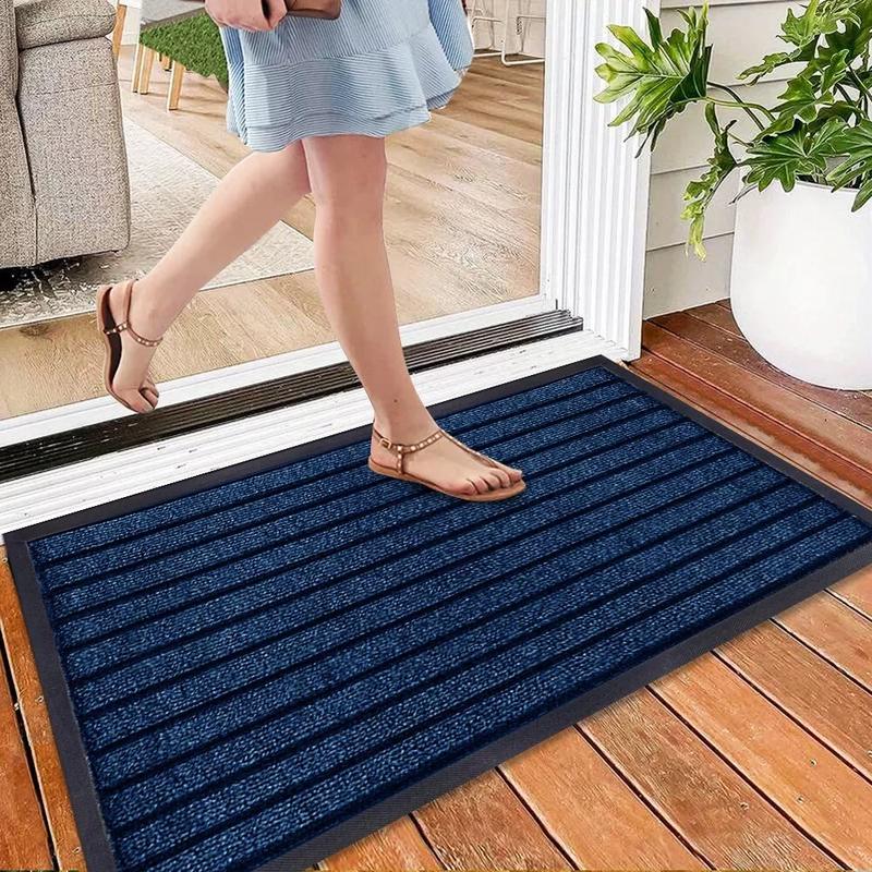 Non Slip Rubber Mat Door Mats Indoor Outdoor Washable Rugs Welcome Door Mat 4