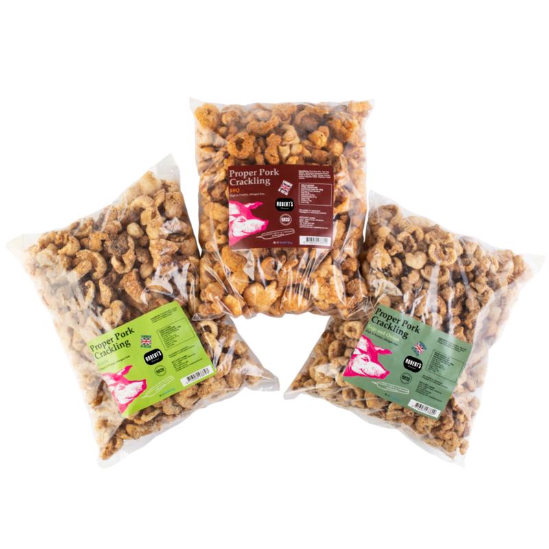 Proper Pork Crackling - 3L Refill Bags – Available in Multiple Flavours - Keto-friendly, Allergen-Free, Low Carb & High Protein, Handmade in Britain Salt Snack 8