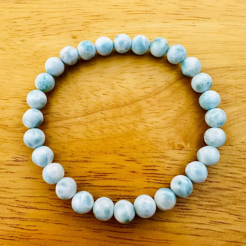 RARE Larimar Crystal Bracelet - Intuition, Relaxation, Releasing Fears, Emotional Balance, Communication, Love - Healing, Meditation, Reiki 4