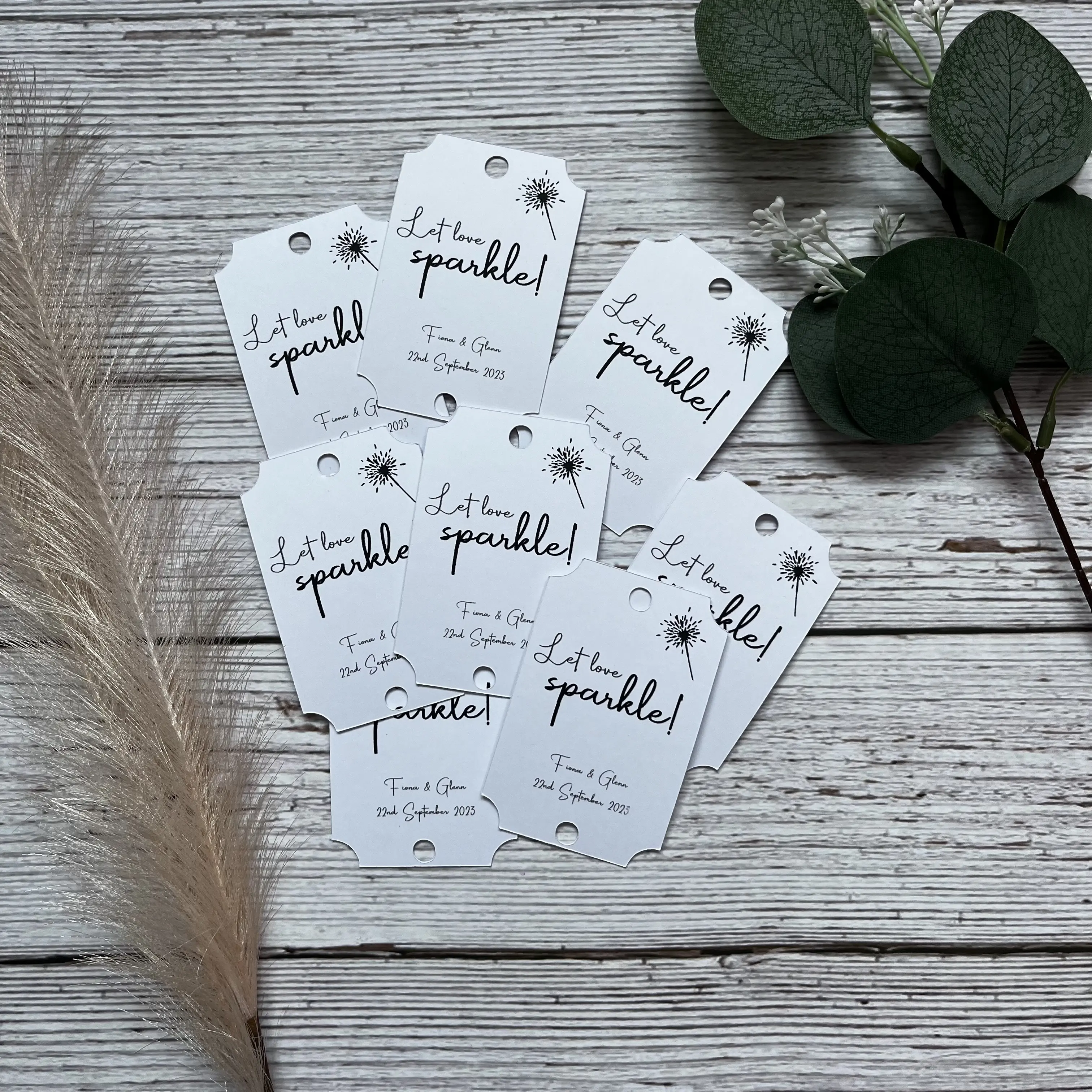Sparkler Tags | Let Love Sparkle | Wedding Stationery | Quantity 20