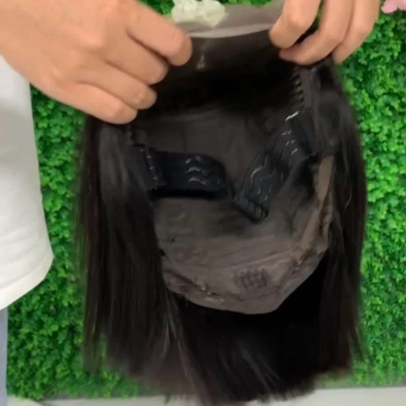 10in 4*4 Double Drawn Wig Straight Bob Wig - New Promotion 1