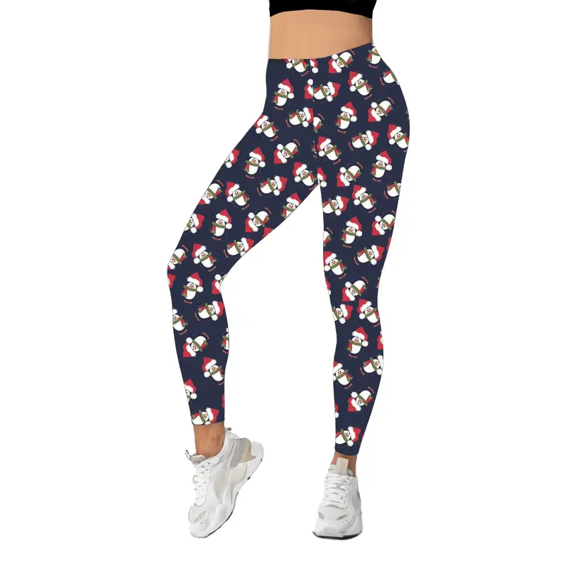 NetSetUK Women's Christmas Novelty Print Legging Xmas Print Fitness Running Yoga for Ladies Plus Size 3