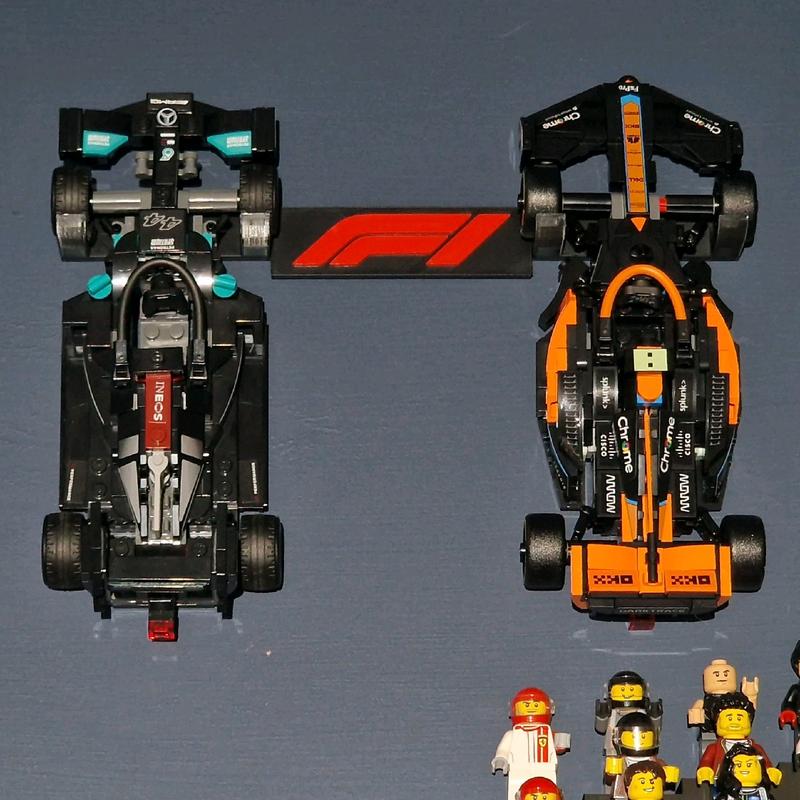 Wall mount hangers for Lego Speed Champions Models display 2020 onwards (8 stud). 6