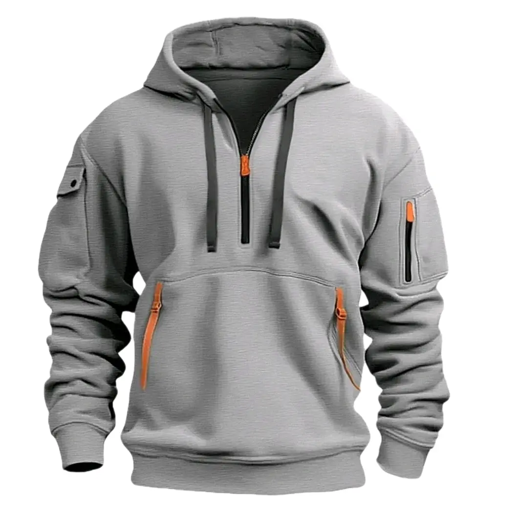 men Men's Warm Cosy Gym Work Hoodies with Kanga Pockets and Adjustable Drawstring - Menswear, Sweaters Stylish Navy Small Tops Underwear Beige Long Sleeve Longsleeves Plain fitted Sweatshirts winter jacket