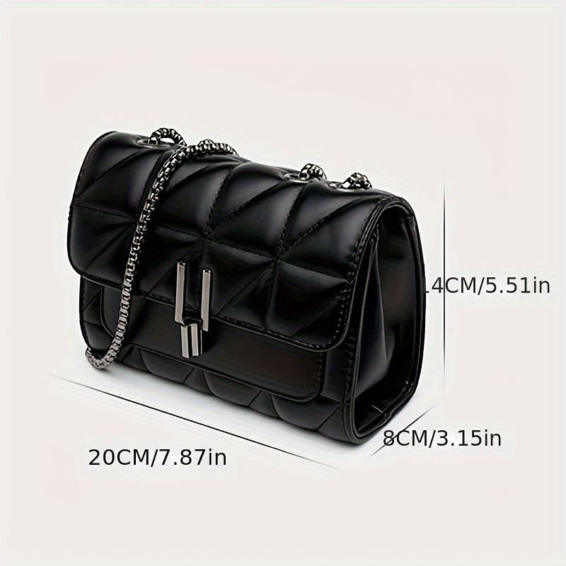 Product Introduction of Elegant Women's Shoulder Bag With Chain Strap, Quilted PU Crossbody Purse, Luxury Simple Underarm Bag 3