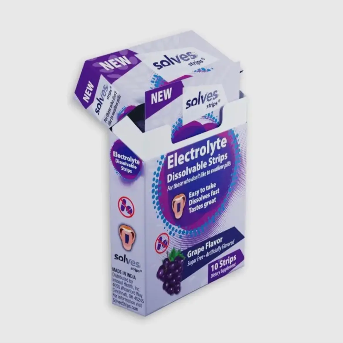 Electrolytes Dissolve Strips Healthcare Edible Supplement Fitness