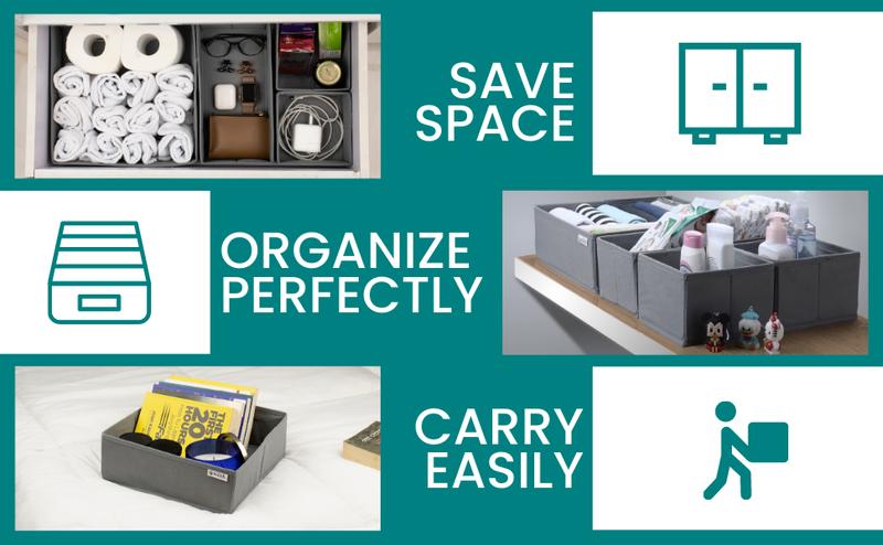 Product Introduction of Qoolish Drawer Organiser Set of 6 - Sturdy Clothes Drawer Organizer for Bedroom, Wardrobe and Drawer Boxes Lightweight   Shiny Pack Multicolor 7