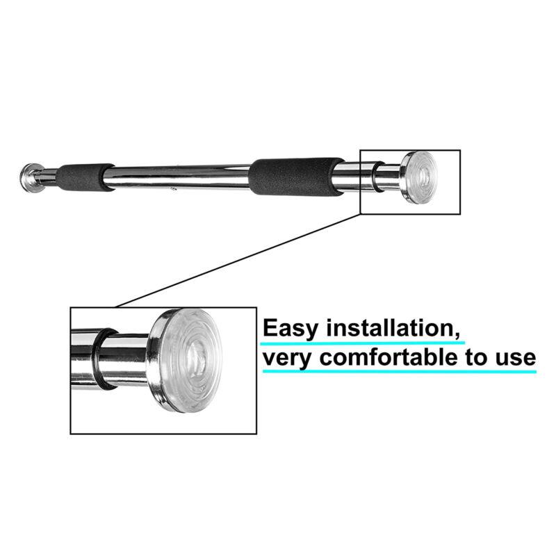 Product Introduction of 1 Adjustable Door Gym  Pull-Up Bar for Home Gym – Chin-Up, Strength Training, Fitness Exercise Equipment, Pull up Bar With Grips And Complete Fitting Tools, Gift For Bodybuilders, Gym Freaks, Gym Enthusiasts, Christmas Gift, banded  pull 2