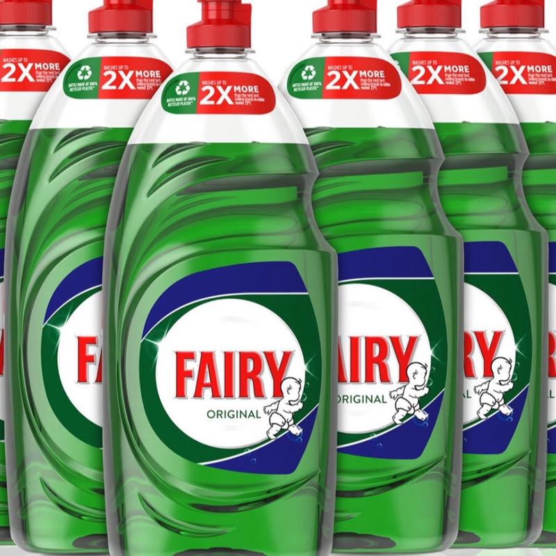 3 Fairy Original 3*900ml Washing Up Liquid Dishes Grease Cleaner Cleaning Household Kitchen Pack Bottles 4