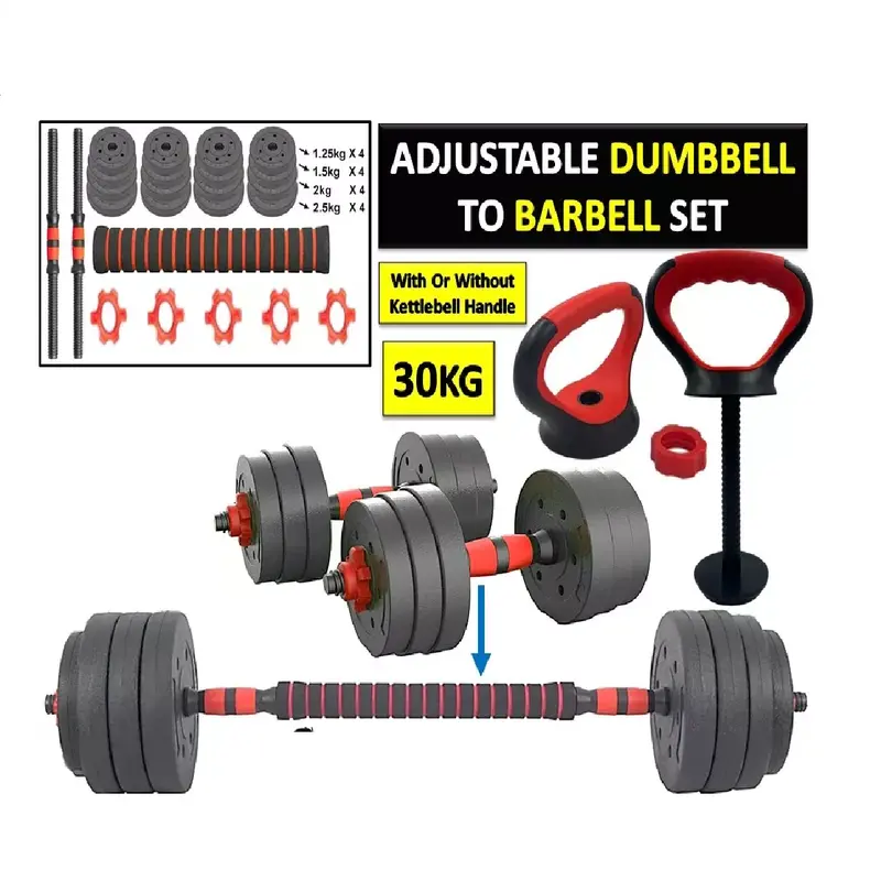 15/20/30kg Dumbbell Barbell Set Pair Hand Weights Kettlebell Gym Fitness Workout 4