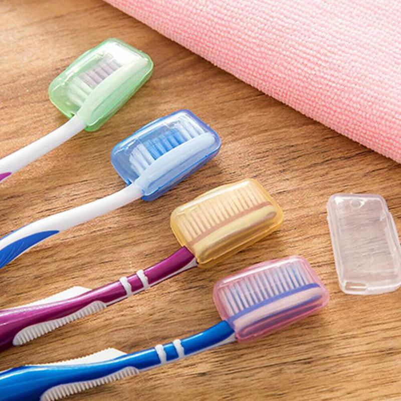 5 x Toothbrush Head Cover Protector Portable Travel Camping Brush Cap Set UK 0