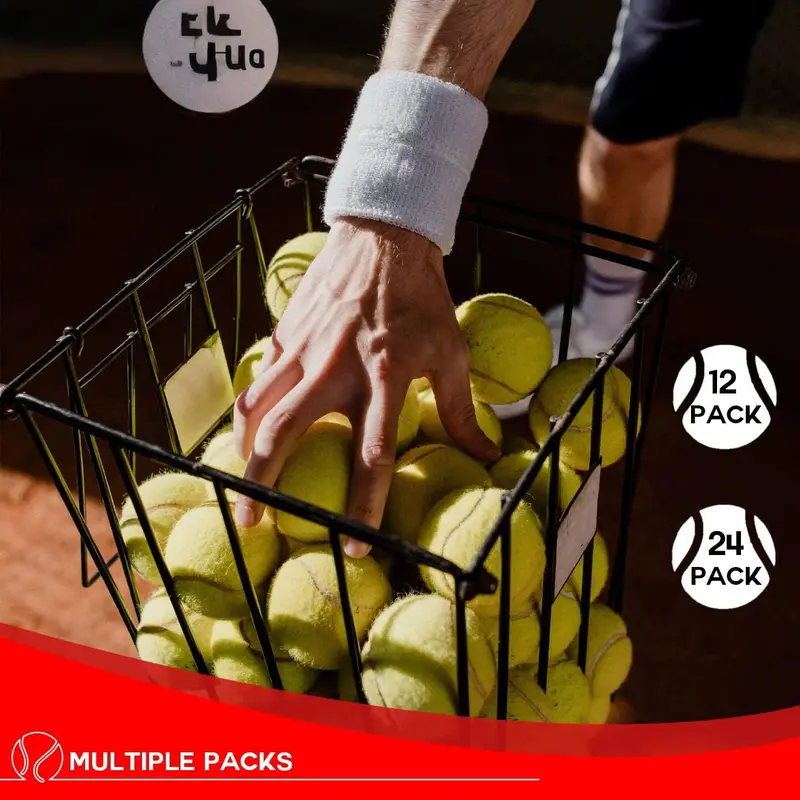 Pack of 6 Tennis Balls, Sport Play Dog Toy Ball, Great For Lessons, Practice, Throwing Machines & Playing with Pets 3