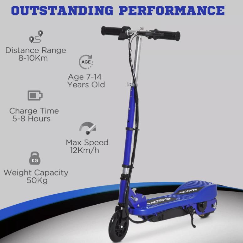 Folding Kids Electric Scooter for 7-14, Blue - Fun and Safe Outdoor Toy for Ages 7-14 2