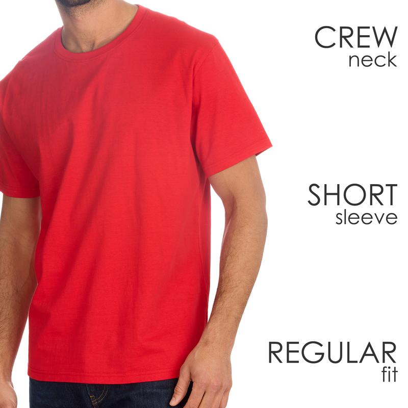 5 Pack Mens Plain T-shirt Short Sleeved Crew Neck 100% Cotton Tee Multibuy Casual Basic T Everyday Wear S-XXL Comfy Menswear Classic Soft Gym Top 4