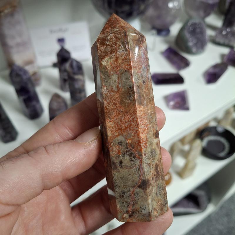Money Agate Intuitive Pick Crystal Point 3