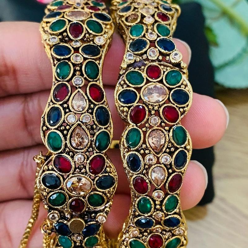 Gorgeous openable kada bangles Anniversary Auspicious Birthday Engagement trending jewellery 2
