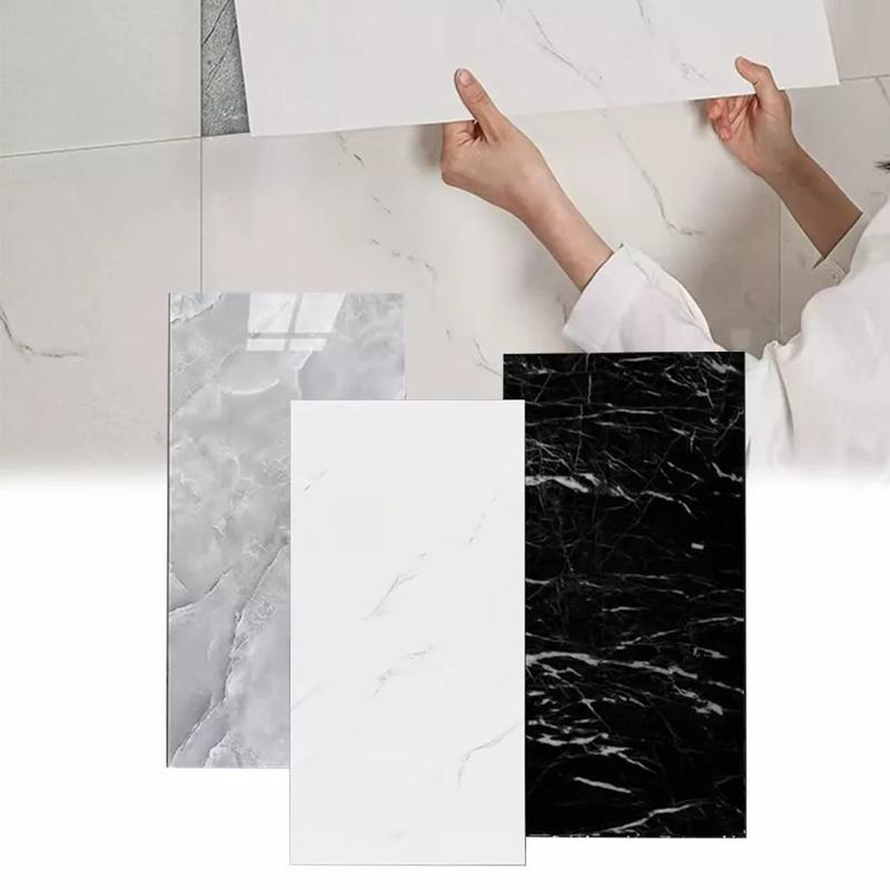 Product Introduction of 12X PVC Marble Tiles Wall Sticker Self-Adhesive Stick On Kitchen Bathroom Decor panels 12
