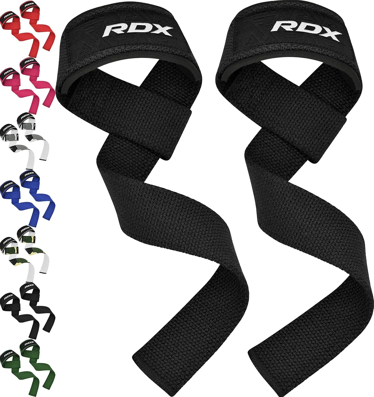 RDX Weight Lifting Straps, 5MM Neoprene Wrist Support, Anti Slip 60CM Hand Bar Grip for Deadlifting & Powerlifting, Gym Fitness Workout