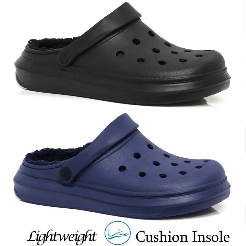 Ladies Fur Clogs Mules Slippers Nurse Garden Beach Sandals Hospital Rubber Shoes Girls Comfort Breathable Casual Walking Shoes