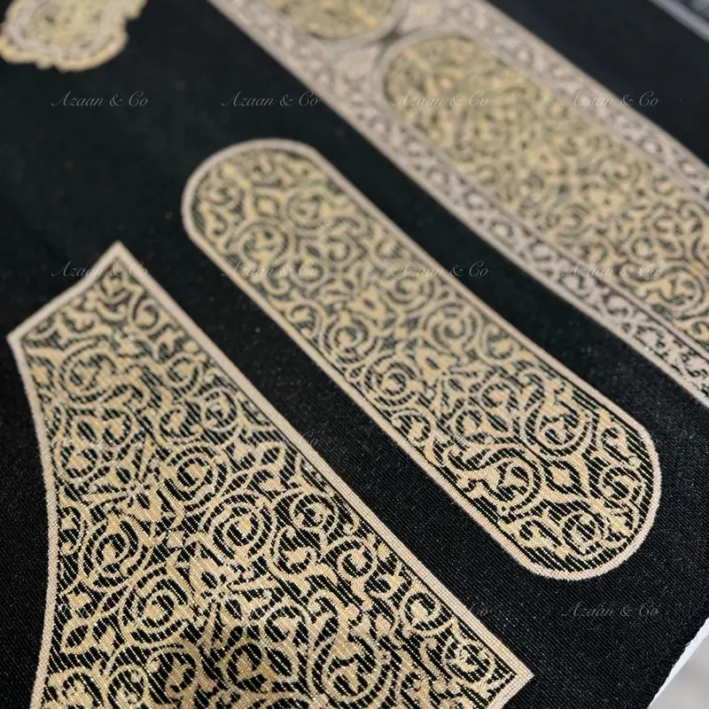 Kaaba Box Gift Set Door Pattern Prayer Mat & Tasbeeh Travel Mat in a box Muslim Islamic Gift Janamaz Salah Namaz soft prayermat prayermats heart prayerrug 2