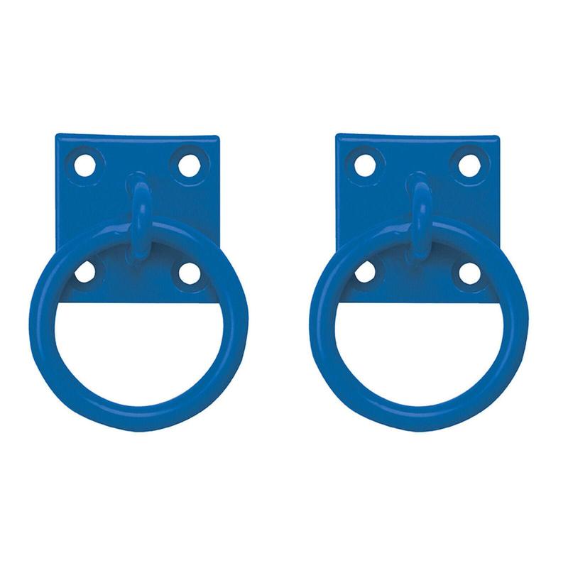Perry Equestrian 2 Pack Tie Ring on 50mm Plate Stable Tie Up Ring Horse Pony 1