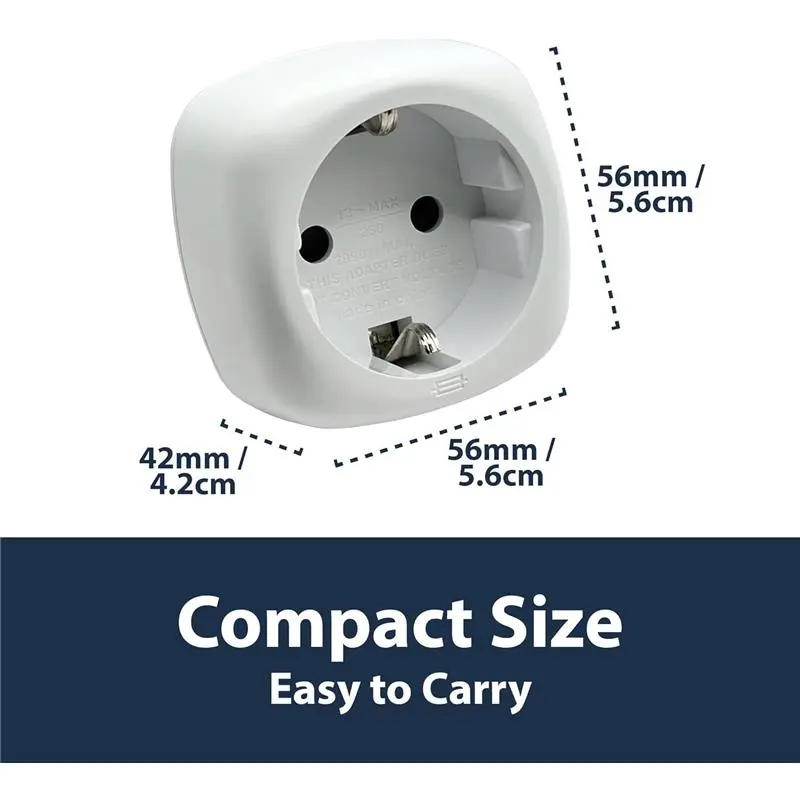 European to UK Plug Adaptor - Compact & Lightweight EU to UK Plug Adapter - Type C, E and F (Round Pin) Power Cables EU Plug Adapter to UK - Europe to UK Plug Adaptor Type G