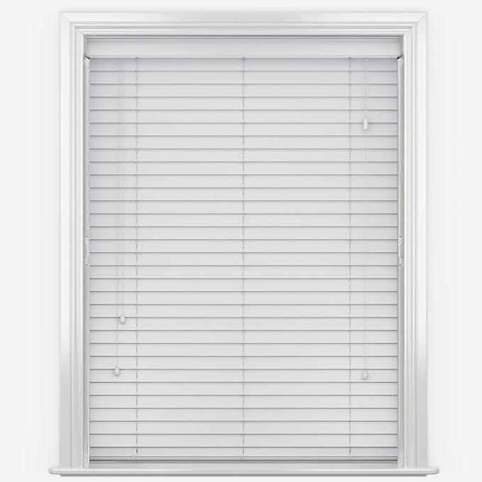 Royal Home Furnishing White Faux Wood Venetian Blinds String blinds  - Perfect for Your Home Decor 6