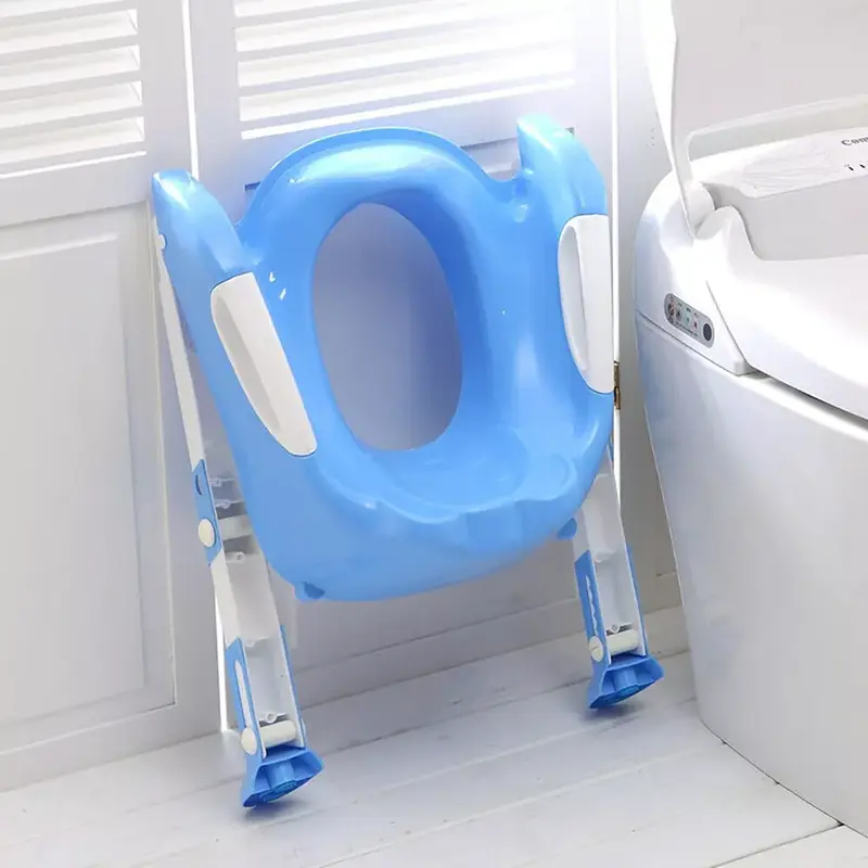 FOLDABLE BABY POTTY INFANT KIDS TOILET CHAIR PORTABLE TRAINING SEAT WITH LADDER 8