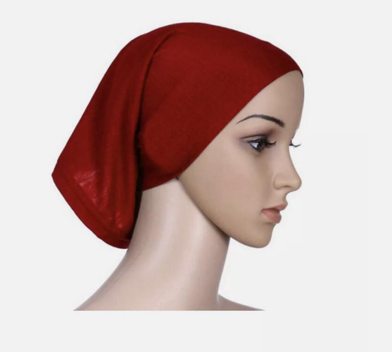 Premium Quality Tube Bonnet Cap Under Scarf Hijab Stretchable Chemo Hair Wrap 4