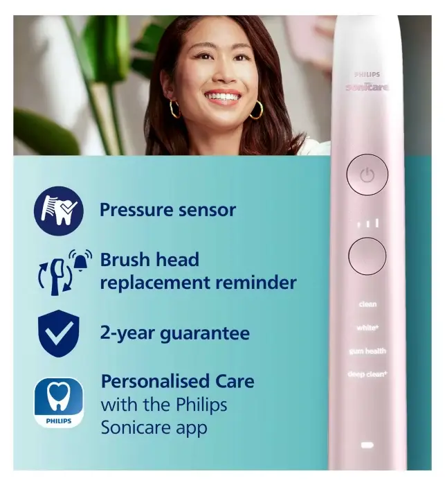 Philips Sonicare Electric Toothbrush DiamondClean 9000 Pink Special Edition with Travel Case HX9911/84 3