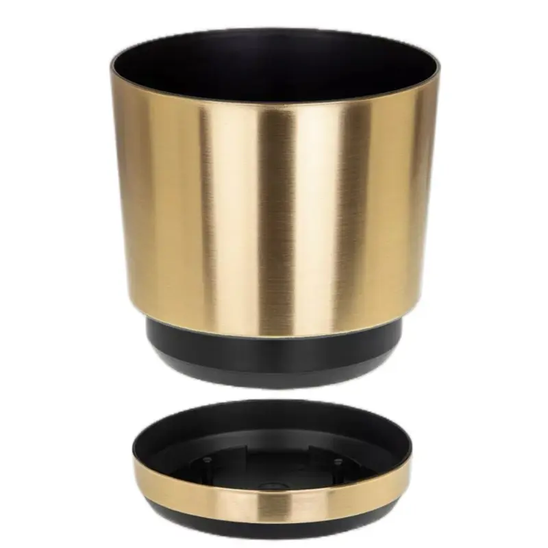 Modern Plastic Flower Plant Pot with Saucer - Small, Medium, Large Indoor Planter