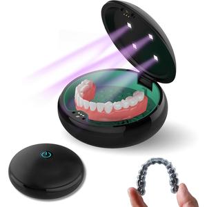 Premium UV Denture & Retainer Cleaner with Integrated Drying/Cleaning Fan, Sanitises, Deodorises & Preserves Dental Appliances, for Dentures, Retainers, invisalign, Night Guards & Removable Braces