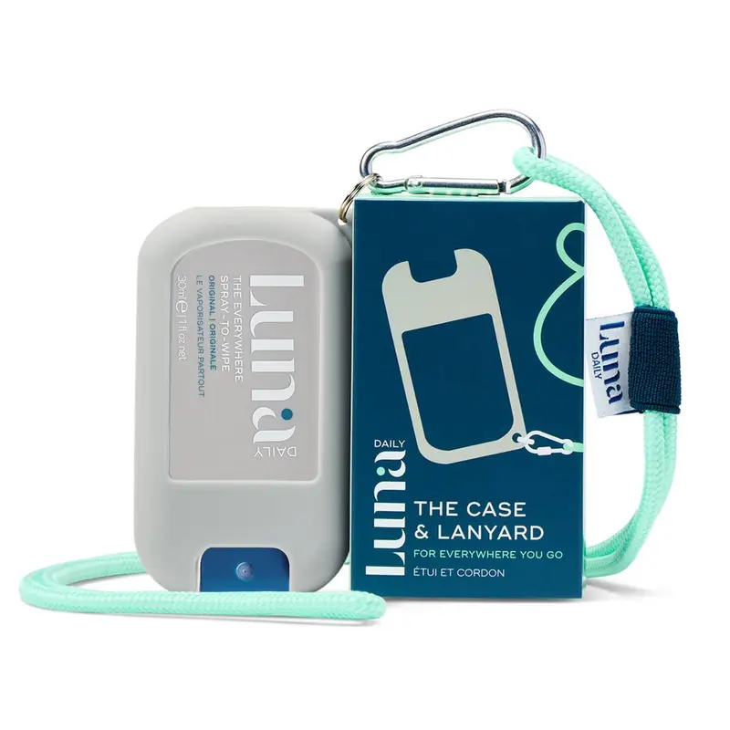 The Everywhere Spray-To-Wipe Mini + Lanyard Set - Full body cleansing spray. Powered by our [THERMA-BIOME+] complex: thermal water, prebiotics & vitamins. Go hands free with our lanyard for travel, festivals, summer trips & everywhere else. 1