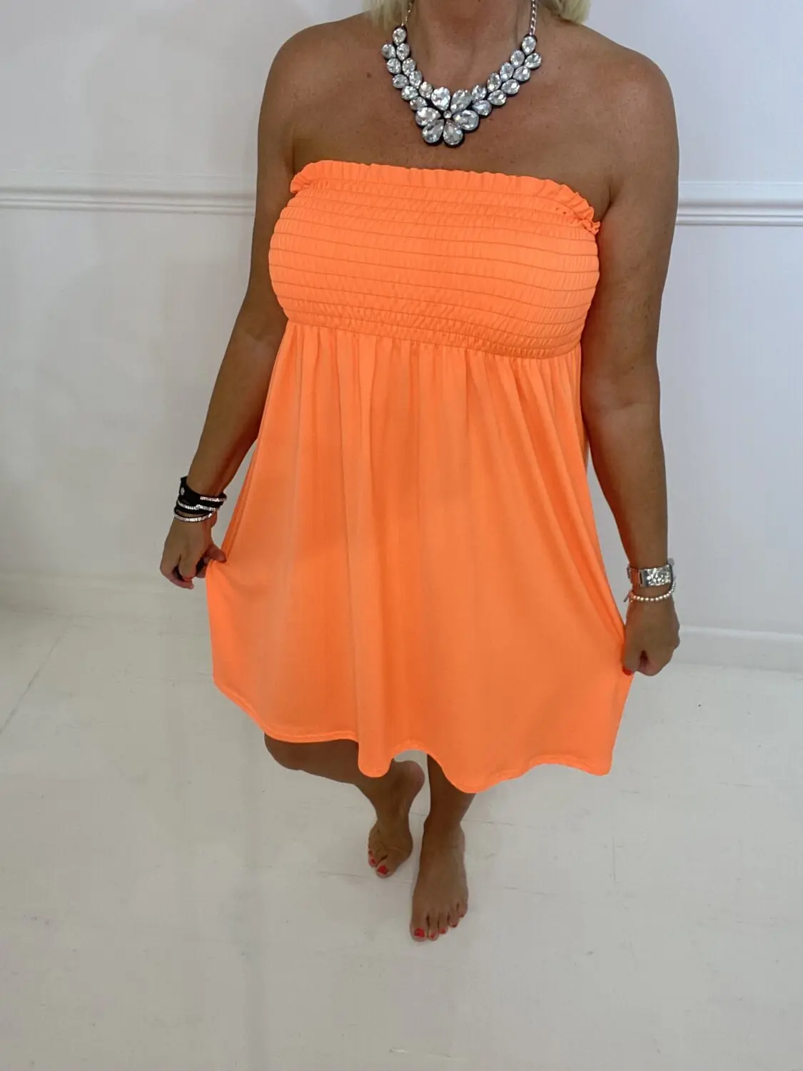 Boob tube sun dress