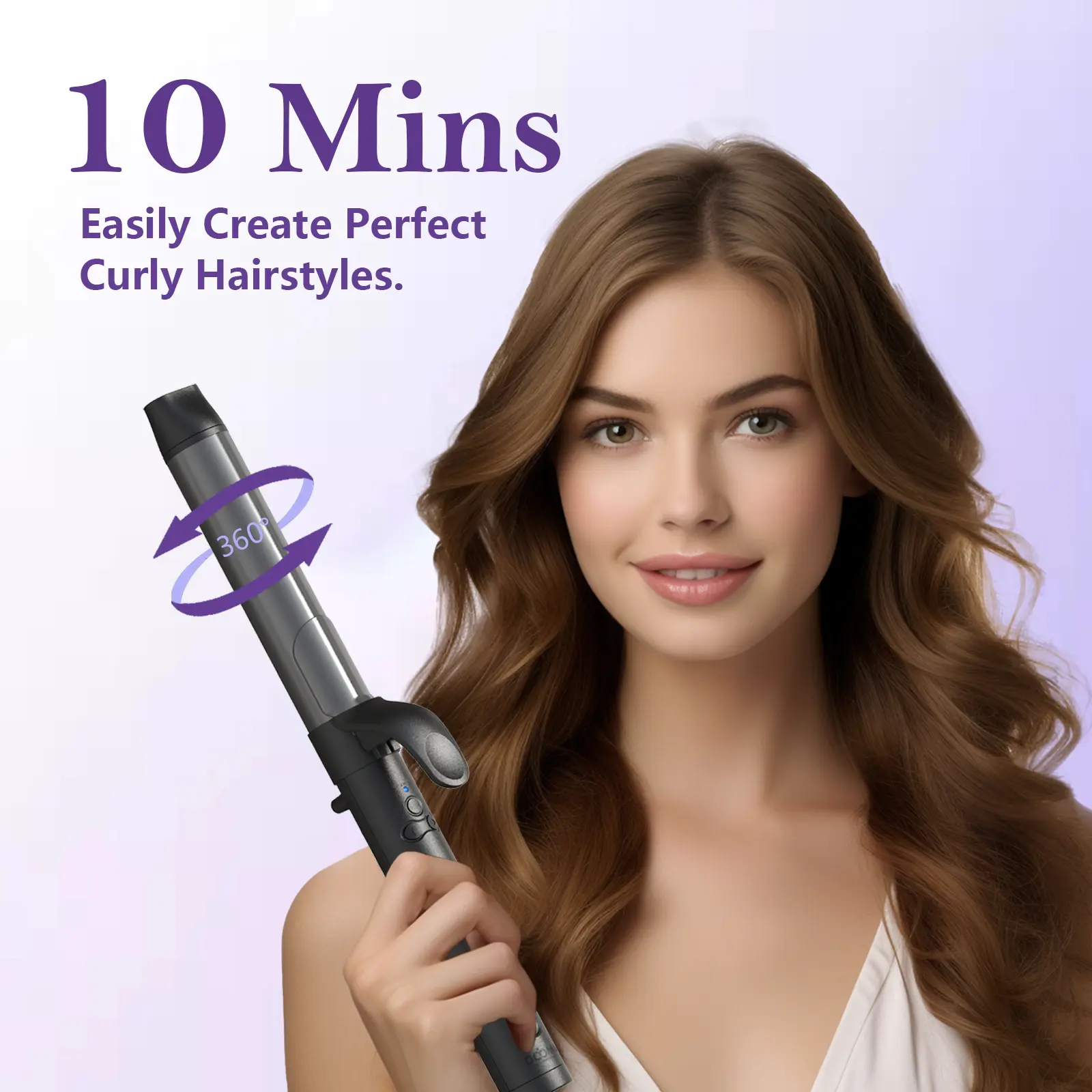 Curling Iron Set - 3 in 1 Ceramic Hair Curler 1/2, 1, 1 1/2 Inch, Professional Ionic Curling Wand for Travel, Fast Heating, 5 Temps & Dual Voltage for Shiny Defined Curls to Beach Waves