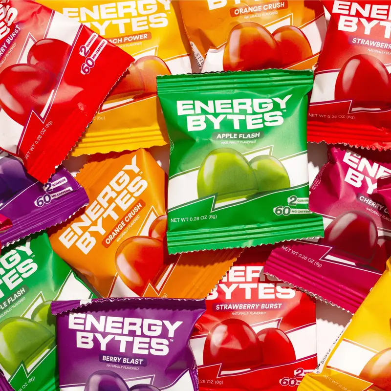 Energy Bytes - Orange Crush - 2 Caffeine Powered Gummies (Sports Pack) 6