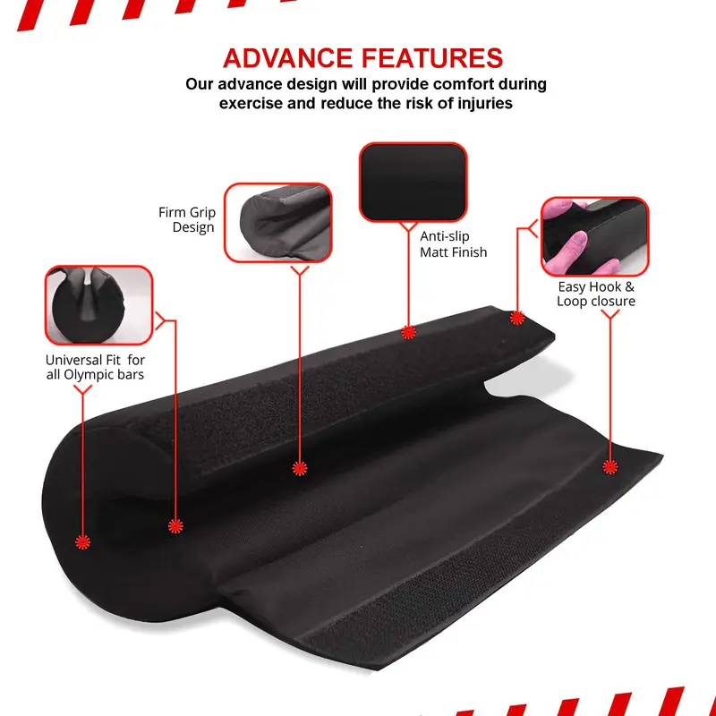 Weight Lifting Barbell Pad Squat Bar Powerlifting Neck Shoulder Protection 2