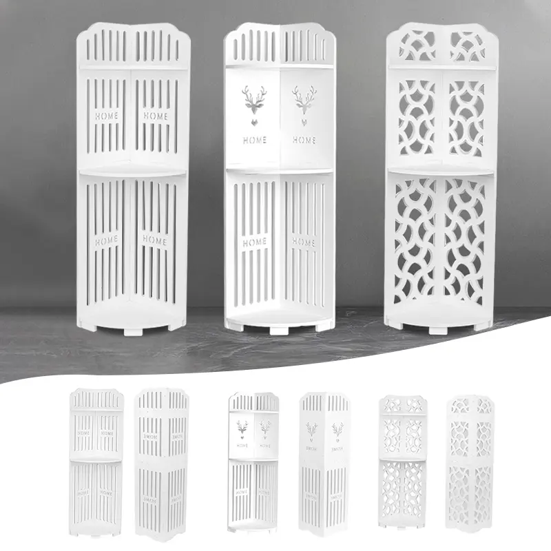 3 Tier Corner Bath Shelf Unit Organiser Stand Showers Caddy Storage Rack Box Wall Room 7