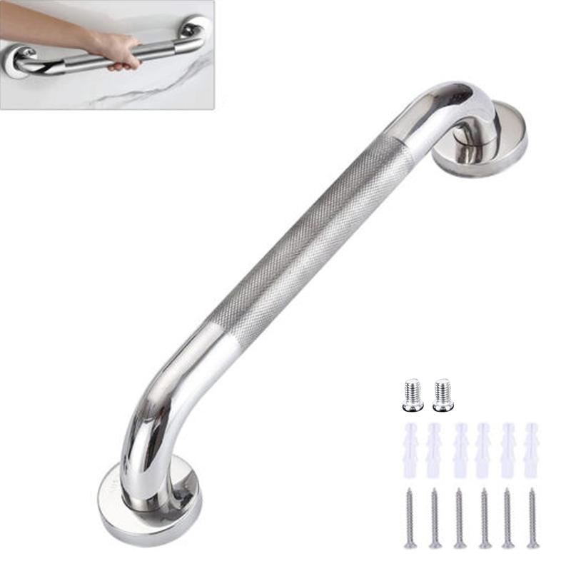 30/40/ 50cm Bathroom Grip Shower Tub Grab Bar Safe Handle Handrail Rail Disabled Wall-mounted  non-slip Easy to install, stainless steel strong stability durable, reusable  waterproof 6