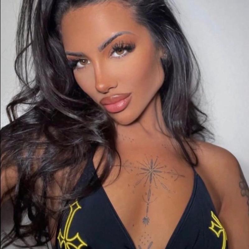 ‘CROSSED OUT’ BIKINI TOP- BLACK & YELLOW 1