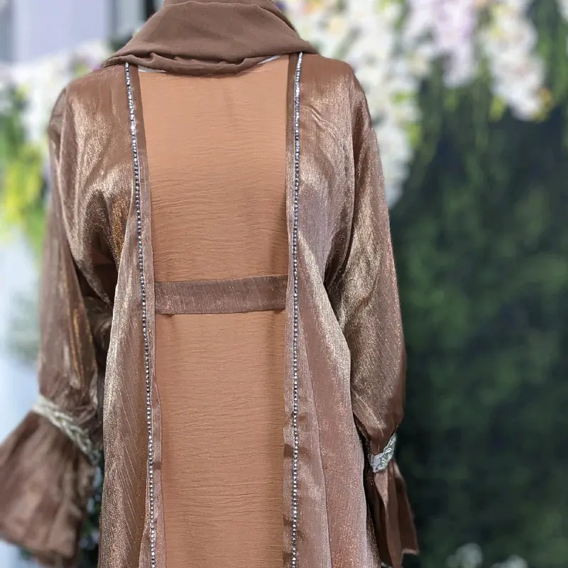 Lowest price- Abaya Set with Hijab - 2 Tone Muslim Women Clothing 1