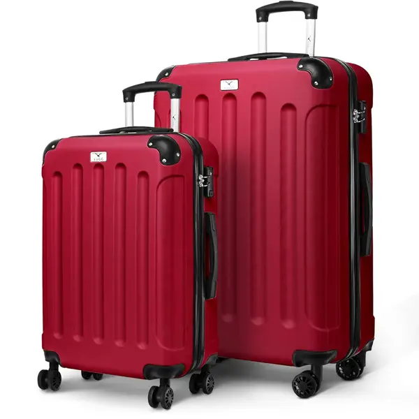 LUGG Travel Suitcase Set - Skywander 2-Piece Hard Shell Luggage, 24" & 28" Strong & Lightweight with Secure TSA Lock, Smooth 360° Wheels & Resilient Handle - Airline Approved