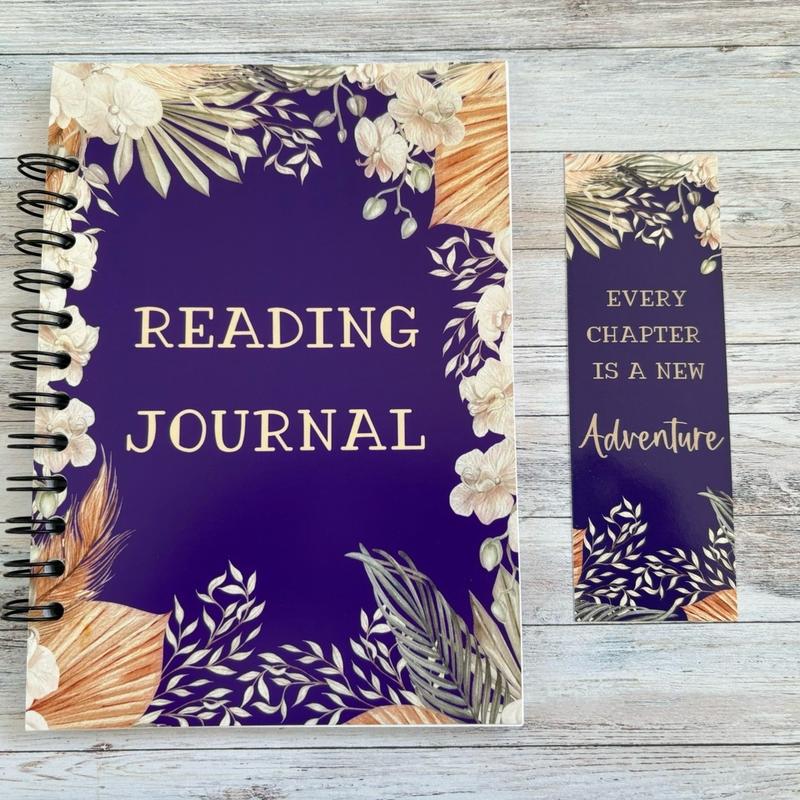 Reading Journal 5 Different Covers To Choose From & 3 Different Styles. Custom Book Journal. 6