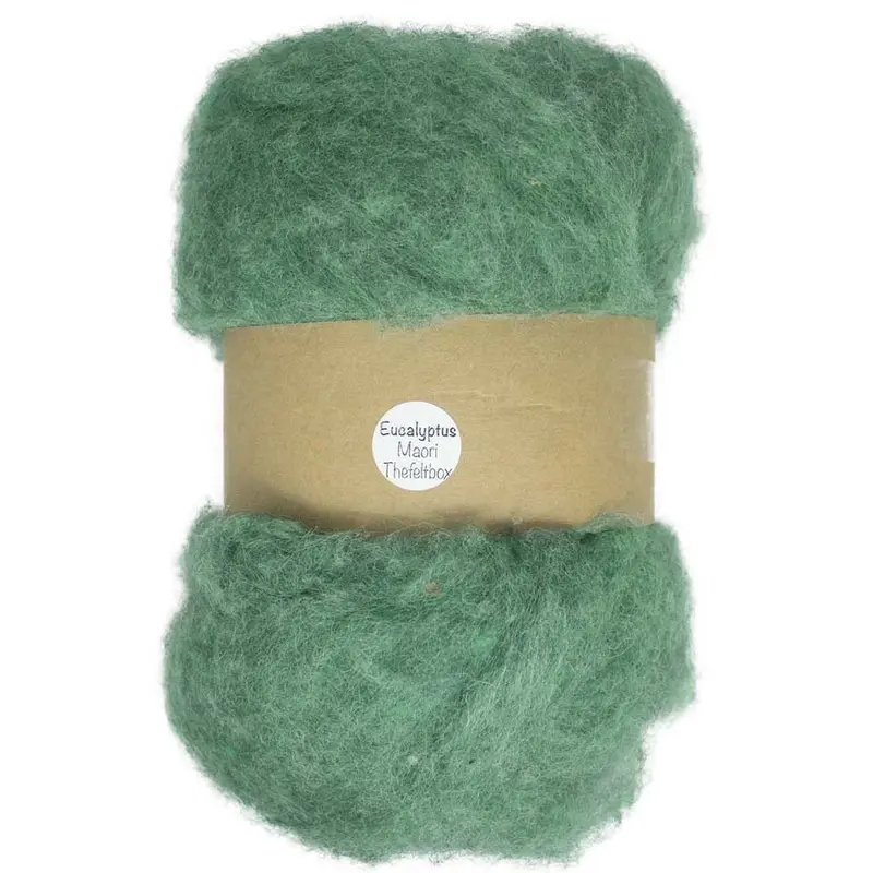 Carded Felt Wool Needle Felting Carded Batt Maori DHG Eucalyptus 1